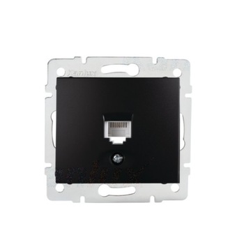 Gniazdo telefoniczne Kanlux DOMO czarny mat 36620