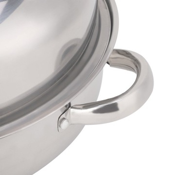 Однослойный горшок из нержавеющей стали диаметром 28 см.