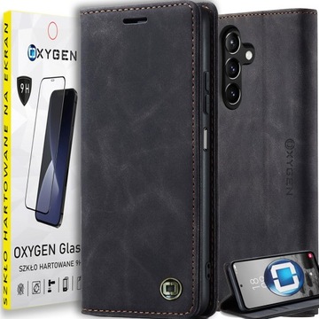 Etui Case OXYGEN BooK do Samsung Galaxy S24 5G + szkło hartowane na ekran