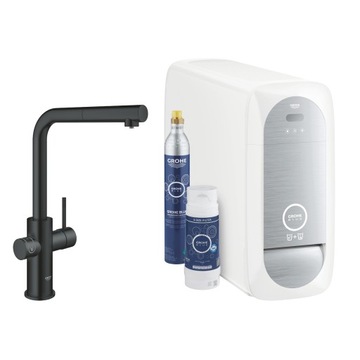 Bateria kuchenna stojąca Grohe Blue Home czarny