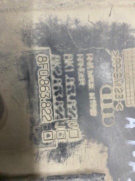 8K2863822K 8K1863822J 8K2863822J AUDI KRYT MOTORU PŘEVODOVKY