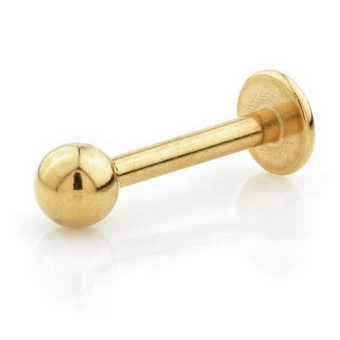 labret kolczyk do wargi brody złoty tragus gwint zewnętrzny 1.2/10/4mm