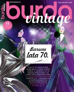 Burda vintage lata 70 3/2016 szycie wykroje