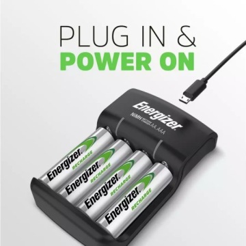 Базовое зарядное устройство ENERGIZER + 4 батарейки АА 1300