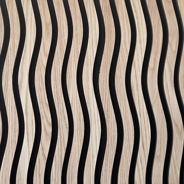 Lamele ścienne akustyczne na filcu S-Line Dąb Naturalny Fornir 270x30,5cm
