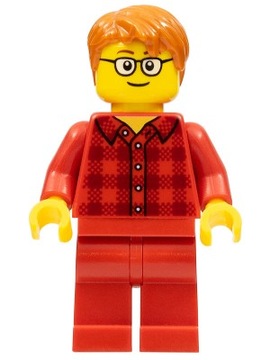 LEGO FIGURKA City - Chłopak w koszuli flanelowej Okulary twn355