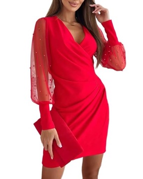 Sukienka koktajlowa glamour mini rozmiar S