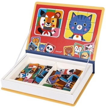 Магнитная книга JANOD ANIMALS Магнитный пазл