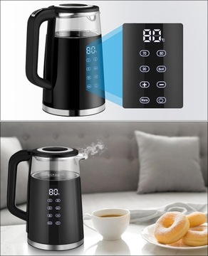 ЭЛЕКТРИЧЕСКИЙ ЧАЙНИК РЕГУЛИРОВАНИЕ ТЕМПЕРАТУРЫ ЦИФРОВОЙ 40°C - 100°C 1,7 л 2200 Вт