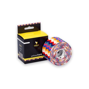 yellowTAPE Taśma Kolorowy Zygzak tejp plastry kinesiology taping 5cmx5m