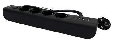 УДЛИНИТЕЛЬ ПИТАНИЯ 4 РОЗЕТКИ 3 м 4 зарядных устройства USB 3 светодиода 1,5 мм²