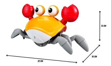 ИНТЕРАКТИВНАЯ ИГРУШКА ДЛЯ ДЕТЕЙ БЕГУЩАЯ ПОЛЗАЯ ХОДЯЩАЯ КРАБ LED XL