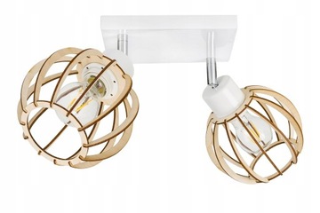 LAMPA plafon SUFITOWA ŻYRANDOL ruchomy loft DREWNO