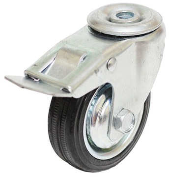 KOŁO OBROTOWE GUMA KÓŁKO 125 mm OTWÓR 12,5 HAMULEC