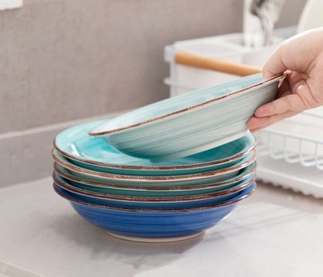 Сервиз обеденный 6/18, набор керамических тарелок AZURE AURA, на 6 персон, 18 шт.