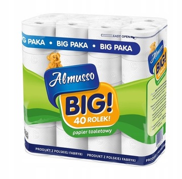 ALMUSSO PAPIER TOALETOWY BIG 40 ROLEK 3-warstwowy