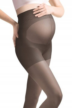 Гладкие колготки для беременных Mamma плотностью 20 ден Nero 4-L