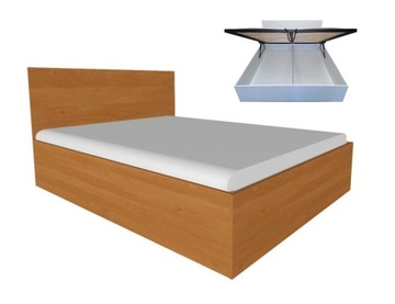 Łóżko VICTORIA LUX 140 rama metal olcha - kolory