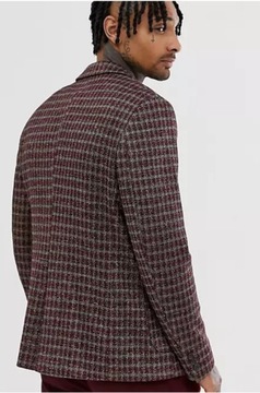 ПИДЖАК ASOS TALL УЗКИЙ, В Клетку, ЗОЛОТАЯ НИТЬ, размер 58