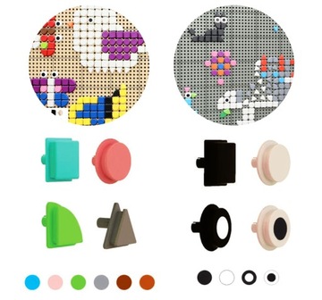 MASTERKIDZ Geometryczne Elementy Akcesoria do tablic STEM 8 Kolorów 256szt