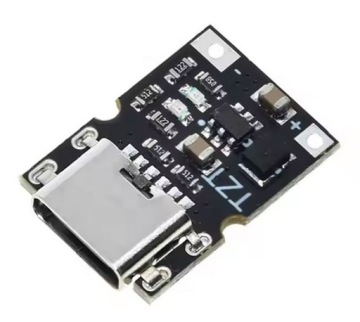 MINIATUROWY MODUŁ ŁADOWANIA AKUMULATORÓW Li-Ion 18650 4,2V 1,5A USB-C