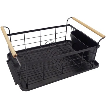 ЧЕРНЫЙ ДРЕНАЖ ДЛЯ СУШКИ ПОСУДЫ, БОЛЬШОЙ ПОДДОН ДЛЯ КАПЕЛЬНИКА