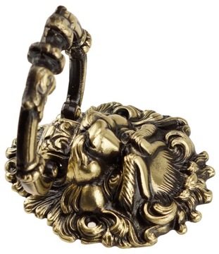 ДВЕРНОЙ МОЛОТОК, ЛАТУНЬ, ЛЕВ, БОЛЬШОЙ, ПАТИНА