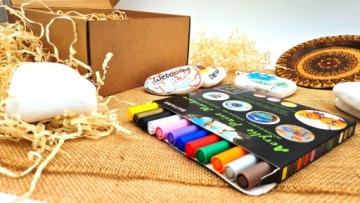 Белые камни для рисования 2 кг + АКРИЛОВЫЕ РУЧКИ