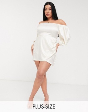 SAINT GENIES PLUS SIZE SUKIENKA MINI BEŻ 54 RSG