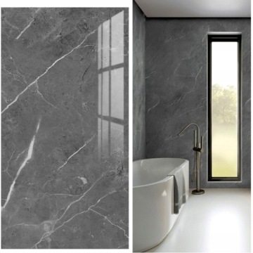 10X САМОКЛЕЯЩАЯСЯ ПАНЕЛЬ СЕРЫЙ МРАМОР ПВХ СТЕНОВЫЕ ПАНЕЛИ ЛАМИНАТ 30CMX60CM