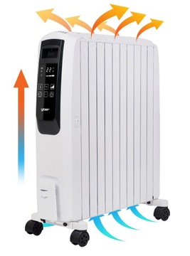 Электрический масляный радиатор Yoer 10 ребер с эффектом дымохода +WiFi 2500Вт +ЭКО