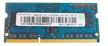 ORG PAMIĘĆ RAM RAMAXEL 4GB PC3-12800S 1600MHz 100%OK