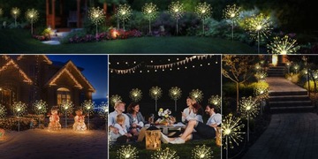 Солнечная лампа, теплый белый, 85 см, 4 шт.