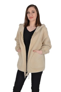 Куртка свитер пальто с капюшоном из альпаки на молнии купить с доставкой​ из Польши​ с Allegro на FastBox 11387820521