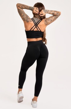 ЛЕГИНСЫ PUSH UP 2.0 ЧЕРНЫЕ GYM GLAMOUR XS