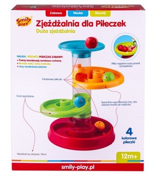 Duża zjeżdzalnia DLA piłeczek smily play piramida