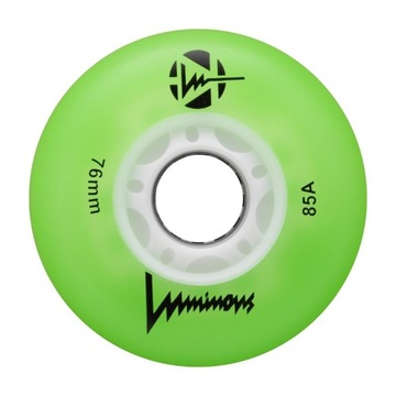 KOŁA ŚWIECĄCE DO ROLEK LUMINOUS GREEN 76MM