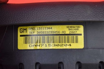 AIRBAG ULOŽENÍ VZDUCHOVÁ ŘIDIČE 13111344 OPEL ASTRA 3 III H 04-07
