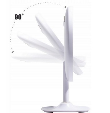 КОМПАКТНОЕ КРУГЛОЕ ЗЕРКАЛО ДЛЯ МАКИЯЖА, ПОДСТАВОЧНАЯ СВЕТОДИОДНАЯ ПОДСВЕТКА, ПОДСВЕТКА И 5-кратное ЗУМИРОВАНИЕ