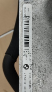 BMW F20 F21 F30 F31 KONDENZÁTOR KLIMATIZACE CHLADIČ 9338330 T915589E