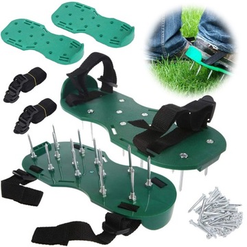 AERATOR BUTY Z KOLCAMI DO NAPOWIETRZANIA TRAWNIKA DO OGRODU NA DZIAŁKĘ