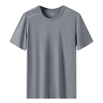 Męskie T-shirty Sportowe, luźne koszule z krótkim rękawem, Solid Crewneck, 8XL