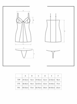 Gorąca sex koszulka stringi komplet heartina s/m