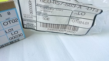 КРЮЧОК СОЛНЦЕЗАЩИТНОГО КОЗЫРА + НАКЛАДКА AUDI A1 A3 A4