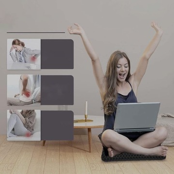 ГЕЛЕВАЯ ПОДУШКА НА СТУЛ, СОТОВАЯ КОНСТРУКЦИЯ, ДВУХСЛОЙНАЯ 35*43*3СМ