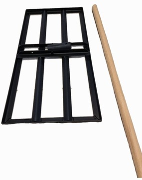 RĘCZNY NIWELATOR TERENU 90 cm + MEGA DŁUGI TRZONEK 195 cm !!!!! Grabie