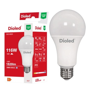 Żarówka LED 18W E27 zimna 1820lm 116W