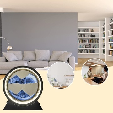 3D настольная лампа с динамическим песком и движущимся изображением со светодиодным ночником