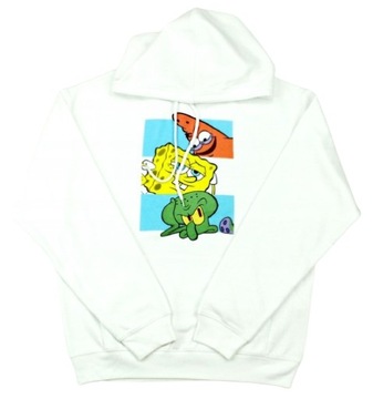 Bluza męska z kapturem Nickelodeon Spongebob Kanciastoporty r. M kieszeń