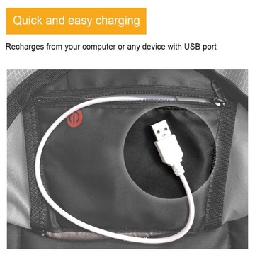 Zestaw rowerowy z kierunkowskazem LED Plecak 15L